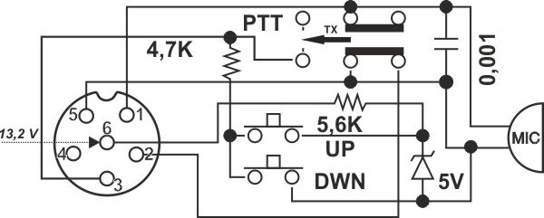 DNC 520 UP/DOWN / 6 pins - Micro wiring plug - Useful ... dynamic microphone wiring diagram 